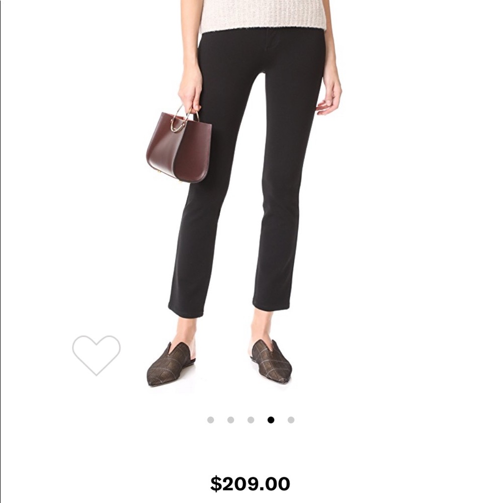 Paige Jacqueline Ponte Straight Black Cropped Pant